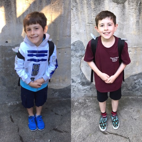 Decker’s first day vs last day of 3rd grade!
