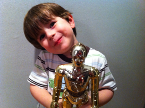 Decker loves daddy’s old C-3PO.